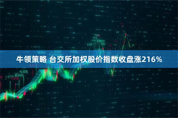 牛领策略 台交所加权股价指数收盘涨216%