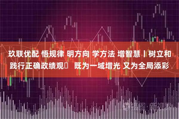 玖联优配 悟规律 明方向 学方法 增智慧丨树立和践行正确政绩观⑪ 既为一域增光 又为全局添彩